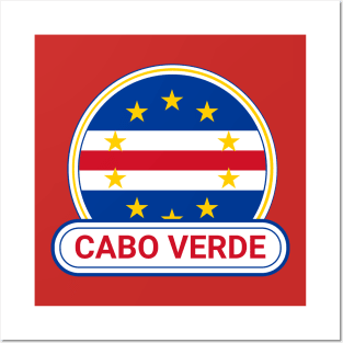 Cabo Verde Country Badge - Cabo Verde Flag Posters and Art